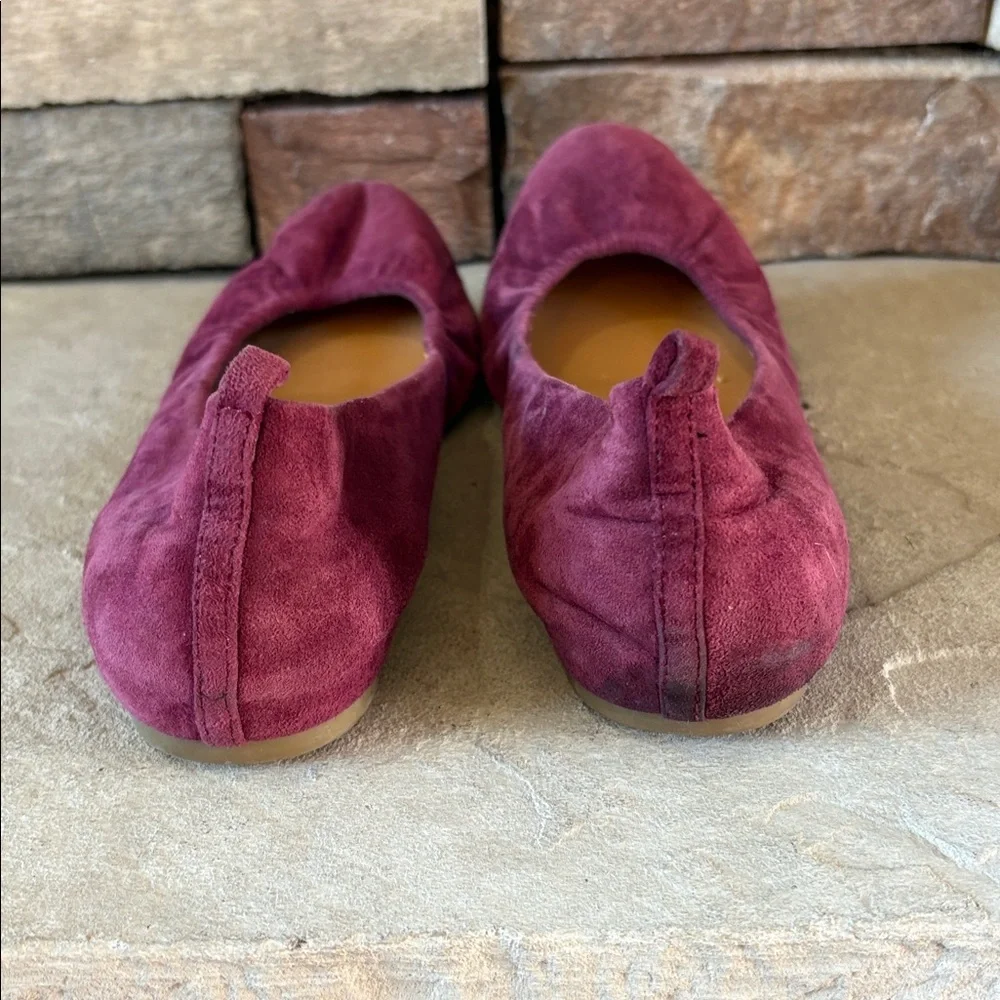 J Crew sz 9.5 plum colored suede flats